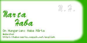 marta haba business card