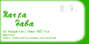 marta haba business card